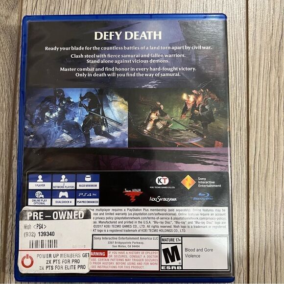 PS4 NIOH GAME - Picture 2 of 3